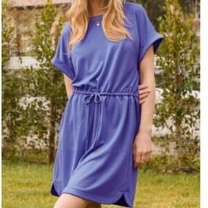 Oddie Modal Jersey Knit Mini Dress Blue Plus Size 2X NWT